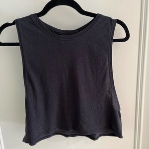 Black lululemon cotton crop tank